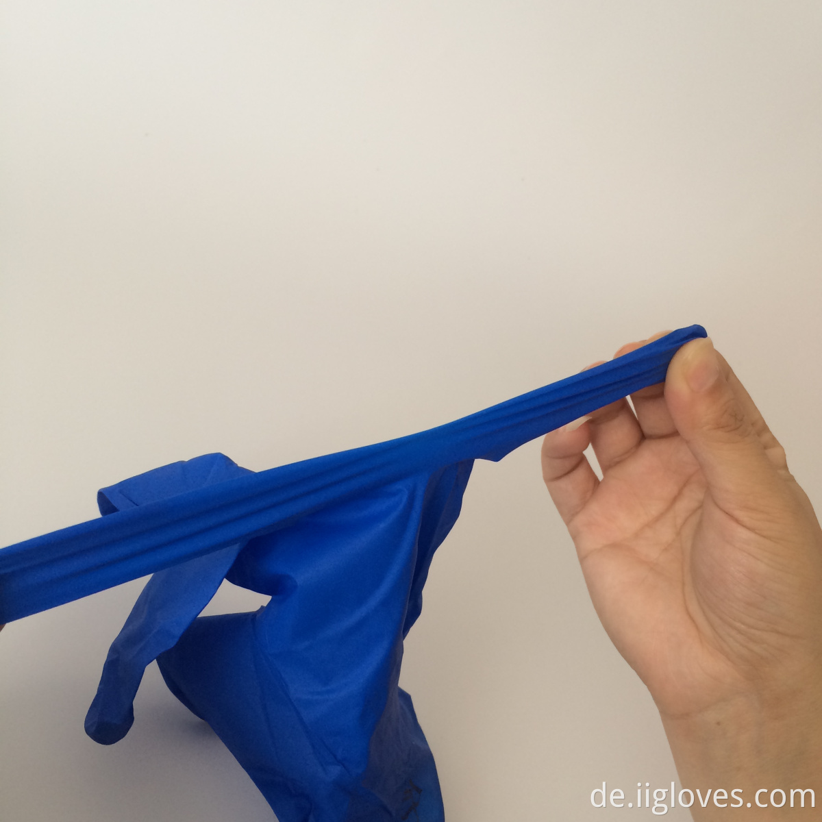 Einwegsicherheit Blue PVC Nitril Blend Prüfung Arbeit pulverfrei Guantes Palma de Nitrilo Box Handschuhe